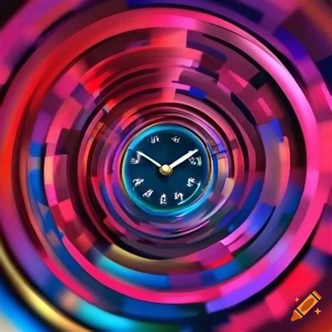 Abstract artwork depicting the concept of time on Craiyon