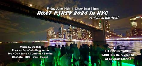BOAT PARTY 2024 in NYC, Skyport Marina - Harmony Yacht, New York, 14 ...