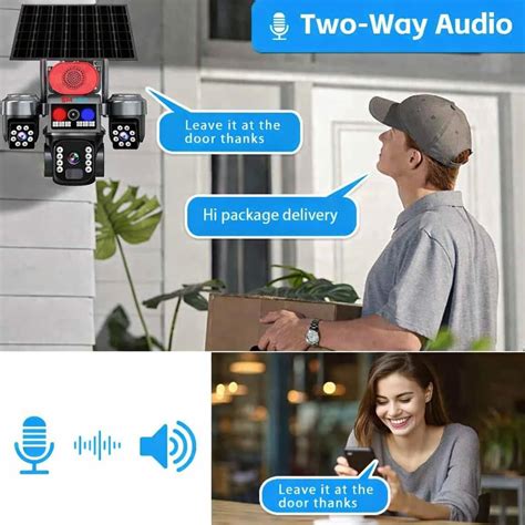 Smars 4G Solar Security Camera, AI Smart 4-Lens, 360° Wireless Outdoor ...