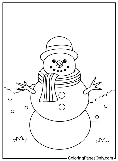 Decorate A Snowman Coloring Page
