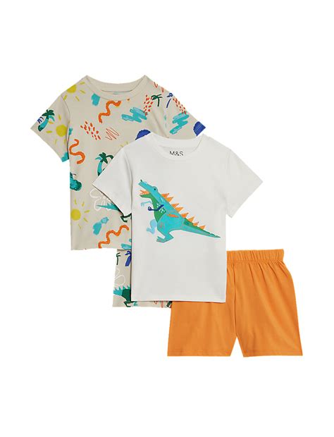 Buy 2pk Pure Cotton Pyjama Sets (1-8 Yrs) at Marks & Spencer