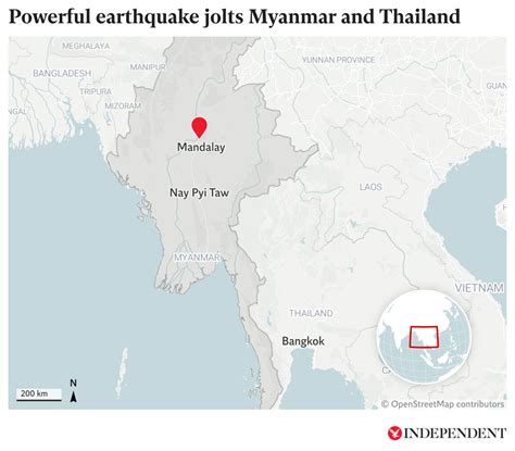 Mapped: The regions hit worst by 7.7-magnitude earthquake in Myanmar ...