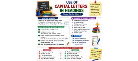 Capital Letters in Headings: Editing Worksheet for Class 5 [Free]