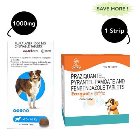Intas Eazypet Dog Deworming Tablet (pack of 10 tablets) and MSD Animal ...