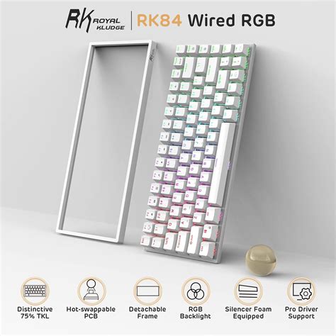 Buy RK ROYAL KLUDGE RK84 Wired RGB 75% Hot Swappable Mechanical ...