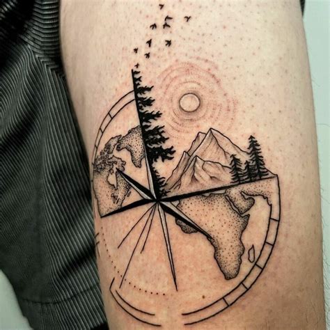 Image result for Simple Compass Tattoo Outline