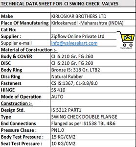 CI/SGI Check Valves – Valvesekart