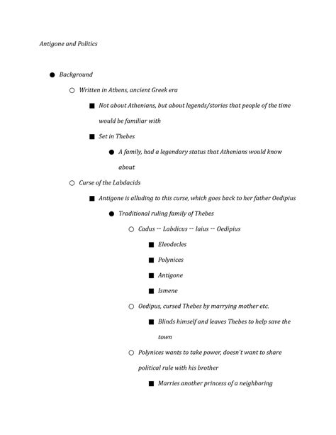 Antigone - Professor Boyd - Antigone and Politics Background Written in ...