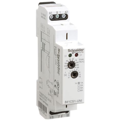 Schneider Electric Current Sensing Relay, 0.1to1A, 24to240VAC, Mounting ...