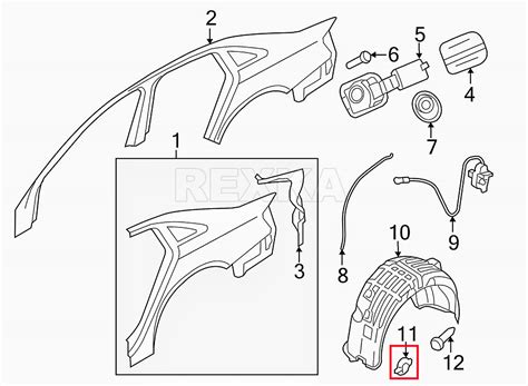Buy Rexka 10pcs Fender Liner Splash Shield Retaining Clips for Audi 4F0 ...