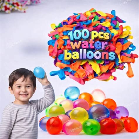 Buy GRAPHENE Non-Toxic Vibrant Latex Colorful Holi Water Balloons ...