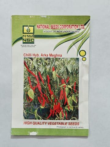 NSC Chilli Arka Meghana variety, 5 gram Truthful Labelled Seed