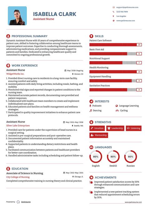 10+ Assistant Nurse Resume Samples & Templates for 2025