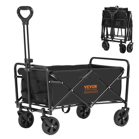 VEVOR Collapsible Folding Wagon Cart, 220lbs Heavy Duty Wagons Carts ...