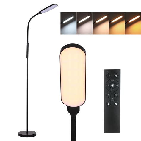 Neoglint Bright LED Floor Lamp with Flexible Gooseneck, 5 Colors & 9 ...