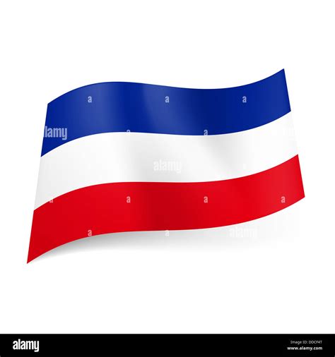 National flag of former state Yugoslavia: blue, white and red ...