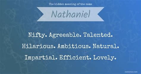 The hidden meaning of the name Nathaniel | Namious