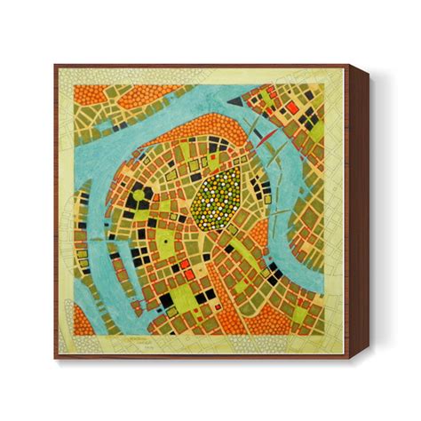 imaginary map of koblenz Square Art Prints – PosterGully