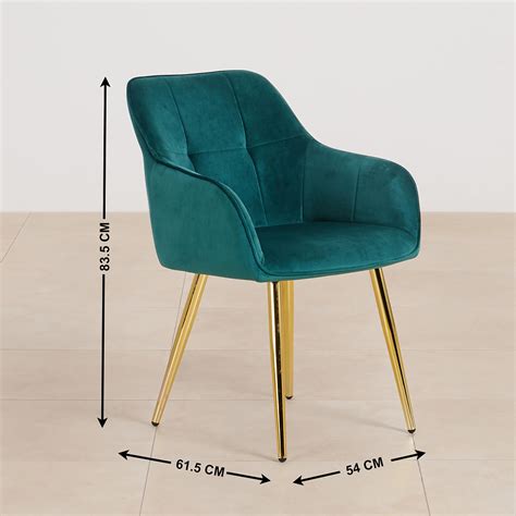 Buy (Refurbished) Bella Set of 2 Velvet Dining Chairs - Green from Home ...