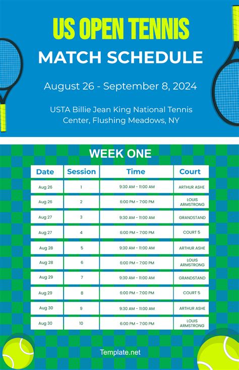 2026 Australian Open Tennis Schedule