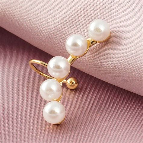 Buy Online White Pearl Ear Cuff-Ferosh