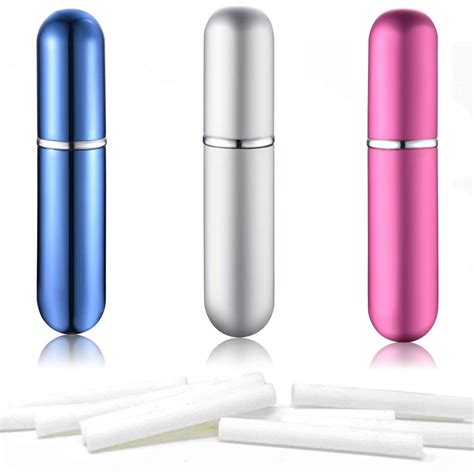 Nasal Inhalers for Essential Oils Aromatherapy, Reusable Aluminum Empty ...