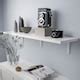 BERGSHULT / TOMTHULT shelf with bracket, white, 120x30 cm (471/4x113/4 ...