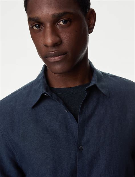 Buy Linen Blend Shirt at Marks & Spencer