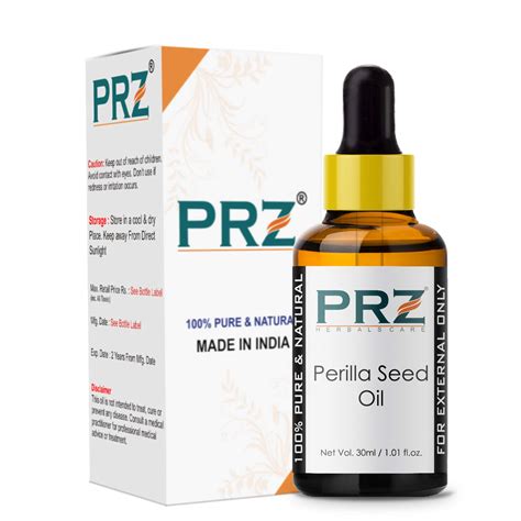 Buy PRZ Perilla Seed Cold Pressed Carrier Oil - Pure Natural ...