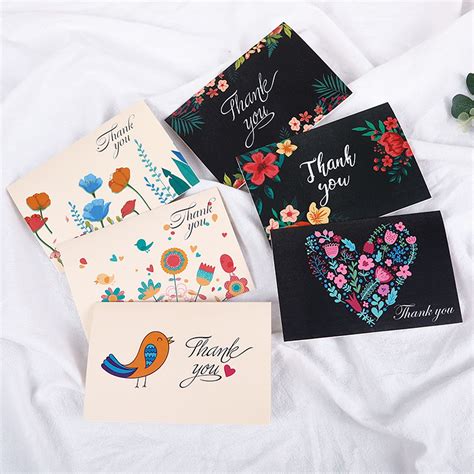 Nordic Letter Flowers Greeting Card Envelopes Roma... – Grandado