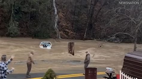 West Virginia flooding: Video shows car being washed away