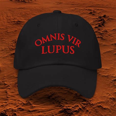 Omnis Vir Lupus Embroidered Hat, Red Rising Inspired Cap, Book Lover ...