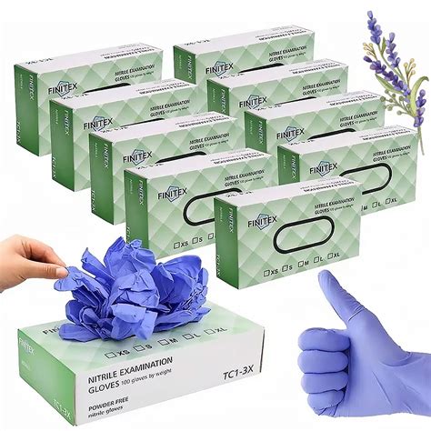FINITEX Nitrile Disposable Medical Exam Gloves Purple, 1000 Count/ Case ...