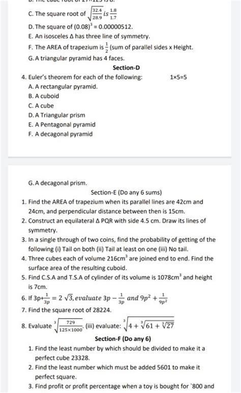 The square root of 28.932.4 is 1.71.8 D. The square of (0.08)3=0.00000..