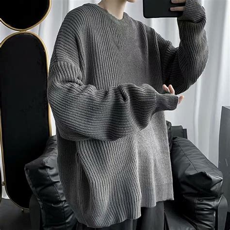 Men's TShirts Pullovers Knitted Top Men Sweater Pullover SolidColor ...