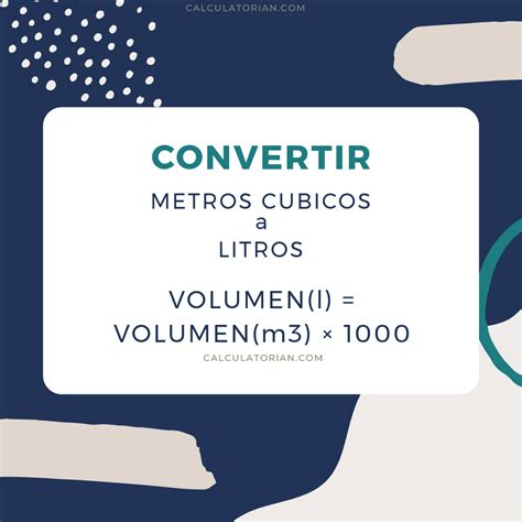 Convertir De Metros Cubicos A Litros