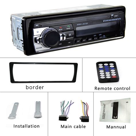 Buy Podofo 1 DIN New 12V Car Stereo FM Radio MP3 Audio Player Support ...