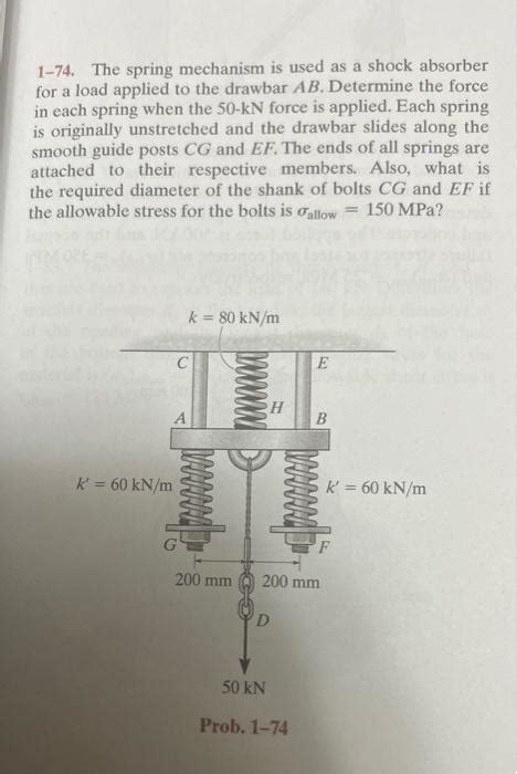 Image result for Spring Push Off Load Example Problems