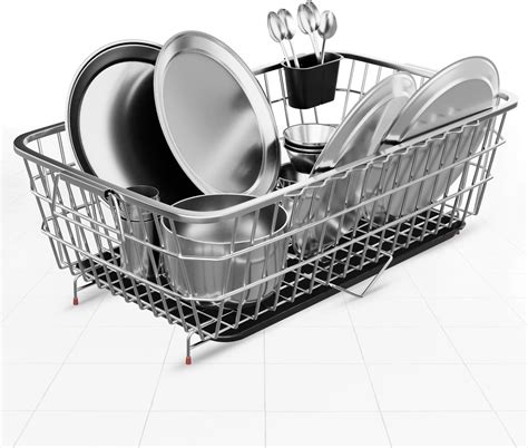 LiMETRO STEEL Stainless Steel Dish Drainer | After Wash Utensils Basket ...