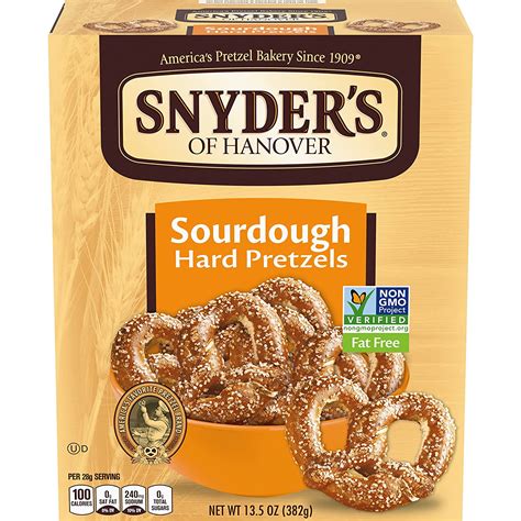 Amazon.com: Snyder's of Hanover Pretzels, Sourdough Hard Pretzels, 13.5 ...