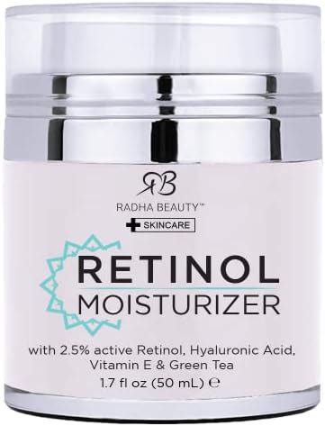 Radha Beauty 2.5% Retinol, Hyaluronic Acid and Jojoba Oil Moisturizing ...