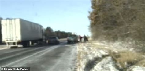 Two Illinois state troopers barely avoid being crushed by a box truck ...