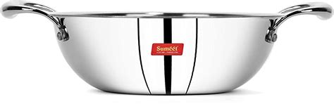 Sumeet Stainless Steel Induction Bottom (Encapsulated Bottom) Kadhai ...