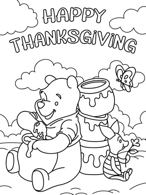 Thanksgiving Disney Coloring Pages