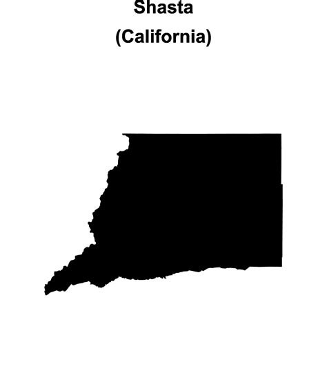 Shasta County, California blank outline map 46570445 Vector Art at Vecteezy