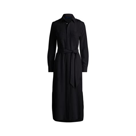 Belted Silk Crepe Shirtdress for Women | Ralph Lauren® IN