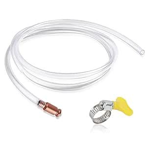 Siphon Hose with Hose Clamp,6Ft x 0.59" Automatic Transfer Gas Siphon ...