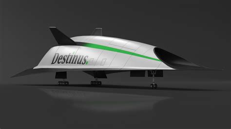 3D Destinus S Hypersonic Passenger Plane New | 3D Molier International