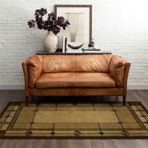 Mohawk Home Leaf Point 2 X 8 (ft) Brown Indoor Geometric Vintage Runner ...