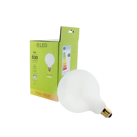 Bombilla LED G125 6W 2700K dimmable. Led de filamento con luz cálida.